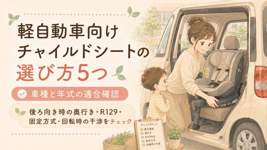 軽自動車向けチャイルドシートの選び方5つ