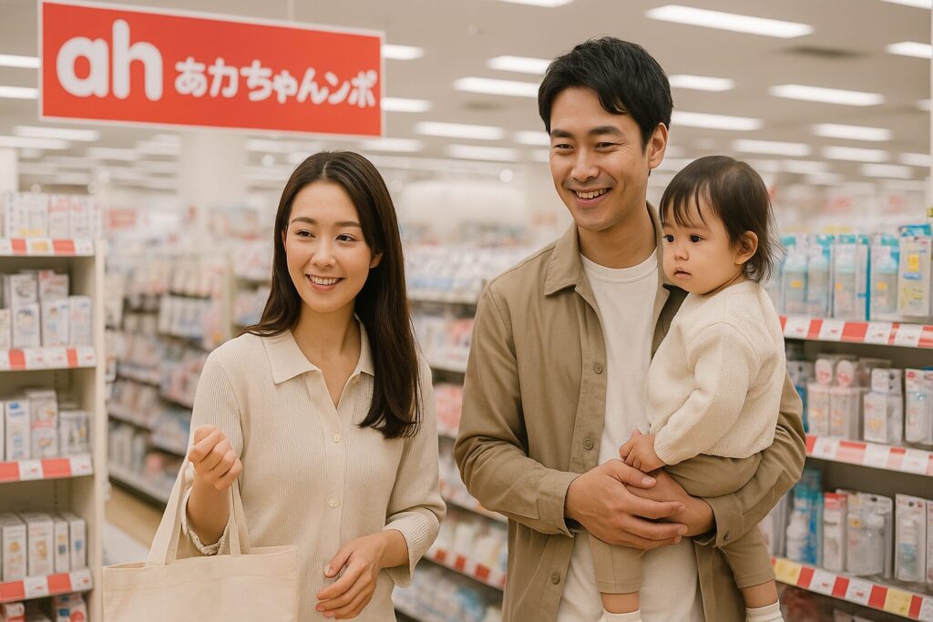 赤ちゃん本舗を買い物する家蔵