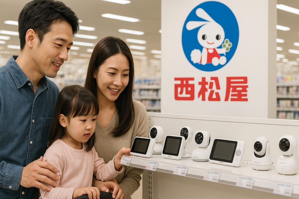 西松屋でベビーモニターを選んでいる画像
