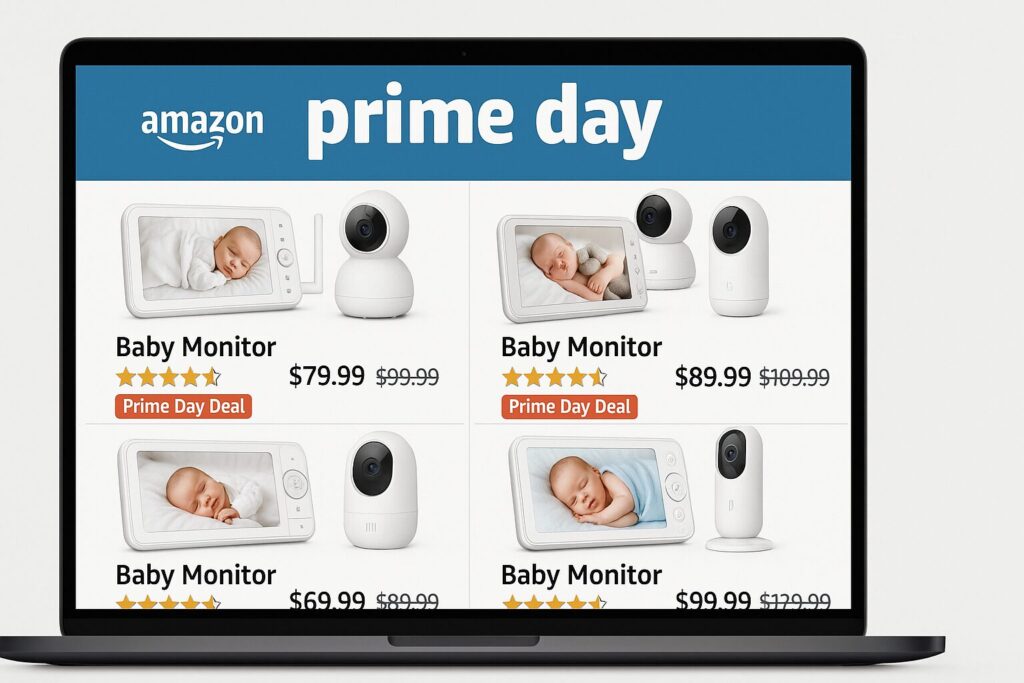 amazonプライムデーでベビーモニターがセールになっている画像