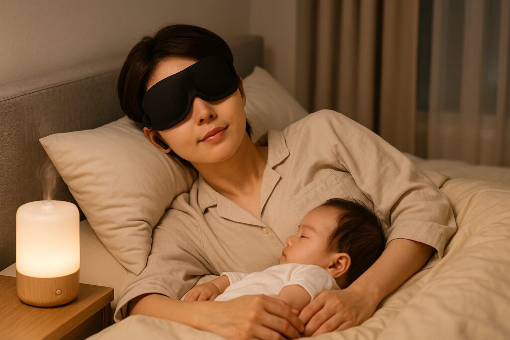 快眠グッズを使って寝るまま