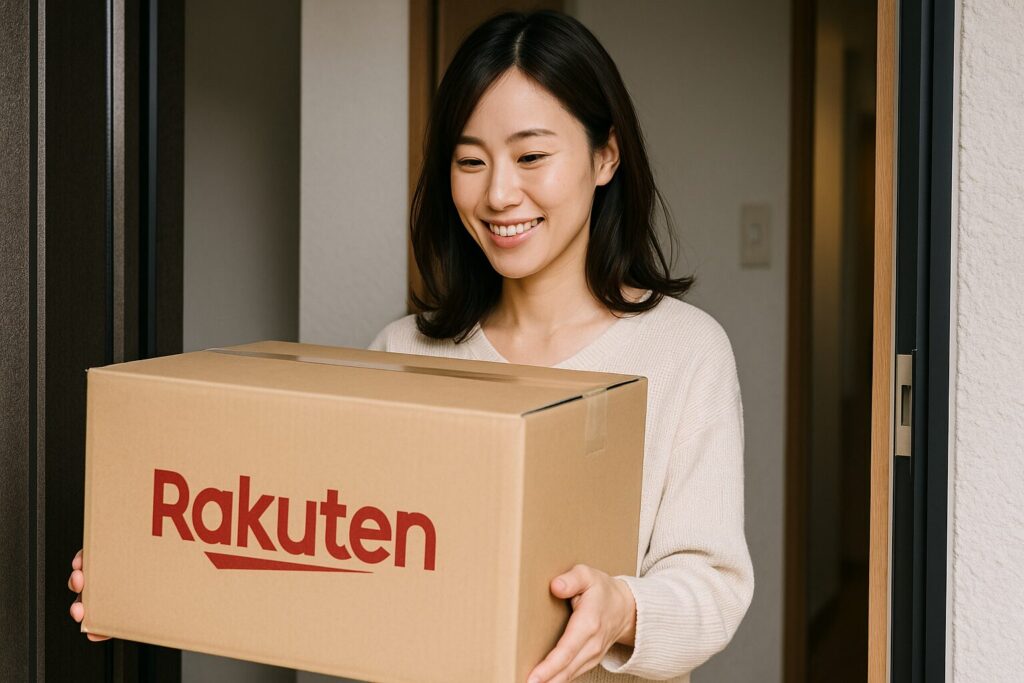 楽天市場から商品が自宅に届いている画像