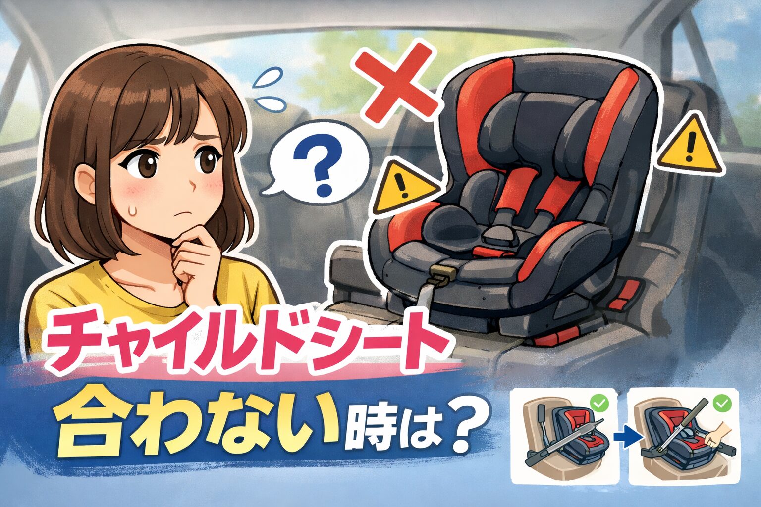 チャイルドシート 車種 合わない