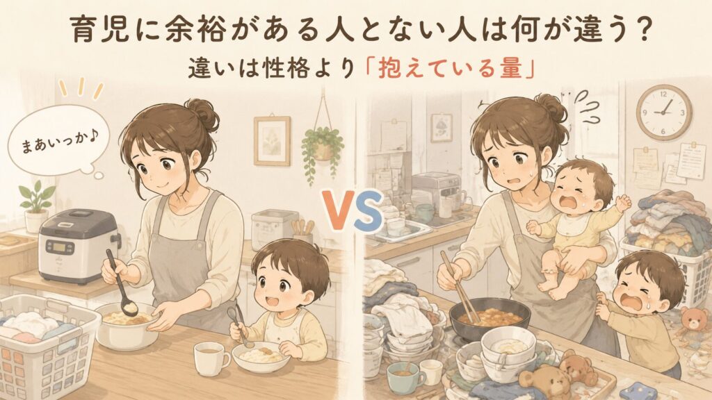 育児に余裕がある人とない人は何が違う？